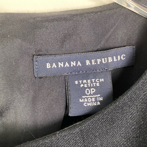 Banana Republic NWT Black Wool Sleeveless Dress Size 0 Petite - Picture 4 of 9